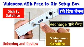 Videocon d2h free to air set top box unboxing and review | Videocon d2h | All Dish Info
