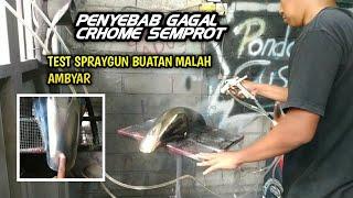 GAGAL CHROME SEMPROT ll TES DOUBLE SPRAYGUN DIY ll NGADINO MORE