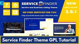 Service Finder Theme GPL Demo Installation️Activation Guide - Real GPL
