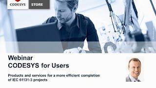 Webinar CODESYS for Users