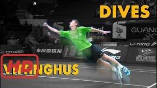 Love badminton |  10 GRAVITY Defying Badminton DIVES from HANS Kristian Vittinghus