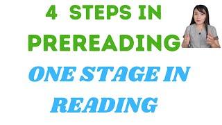 Steps in prereading activities: One Stage in Reading