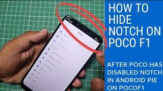how to hide notch on poco f1 after Android pie.||in hindi||