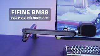 [Introducing] of FIFINE BM88 Low Profile Mic Boom Arm Stand with Cable Management for Boomstick mic