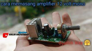 cara memasang amplifier 12 volt