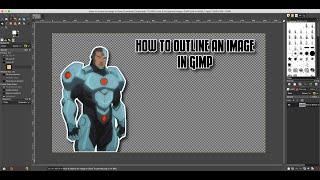 Gimp Tutorial: How to outline an image in gimp