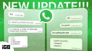 WhatsApp New Text Formatting Features: Type Bold, Lists, Quotes & Code in Chats (2024 Update)