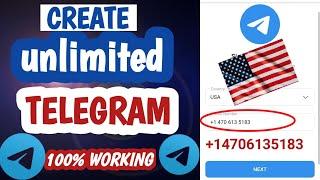 Telegram unlimited account/how to create unlimited telegram account without phone number