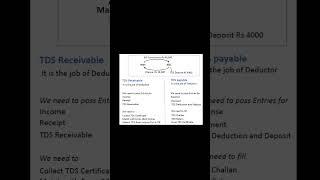 TDS Receivables & TDS Payables