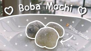 Boba mochi recipe | 𝑚𝑖𝑛𝑖 ℎ𝑜𝑚𝑒 𝑐𝑎𝑓𝑒 | with soft music