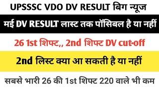 UPSSSC VVDO RE EXAM DV RESULT,, VDO RE EXAM FINAL CUT-OFF 2024,,VDO RESULT LATEST NEWS,,