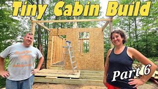 Simple Off-Grid Cabin Build: From Deck to Ridge Beam in the Woods- Cabin Build Series Part 6