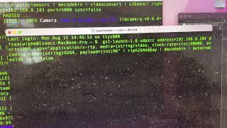 Demonstration of GStreamer Video Stream over UDP (RasPi Camera)