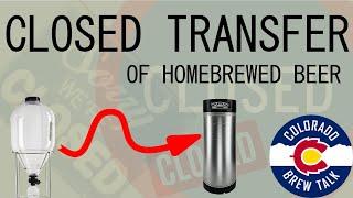 Closed Transfer of Finished Homebrew Beer - Fermenter to Keg