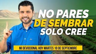 MI DEVOCIONAL HOY MARTES 10 DE SEPTIEMBRE 2024 - NO PARES DE SEMBRAR, DIOS HARÁ CRECER LA COSECHA