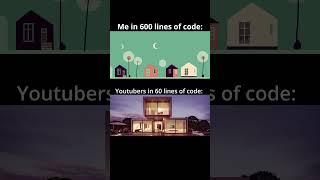 Me vs Youtubers  #coding #csscoding #html #code #webdesign