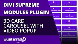 Divi Supreme Modules 3D Card Carousel With Video Popup 