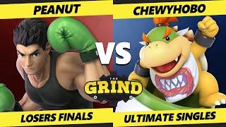 The Grind 284 LOSERS FINALS - ChewyHobo (Bowser Jr.) Vs. Peanut (Little Mac) Smash Ultimate - SSBU