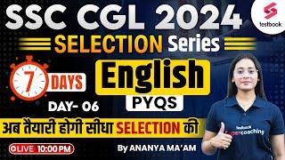 SSC CGL 2024 English | SSC CGL 2024 English Previous Year Question Paper Day 6 | By Ananya Ma'am