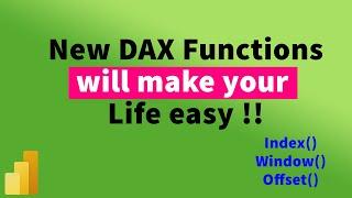 New Dax Functions in PowerBI | Index, Offset & Window | MiTutorials