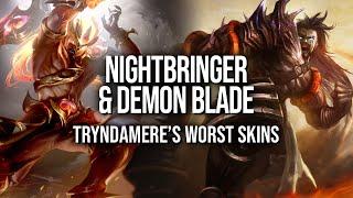 Nightbringer and Chaos Blade Tryndamere are the same bad skin || skin quick review #shorts