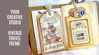  Your Creative Studio - Vintage Travel Theme Unboxing & Craft Along With Me 