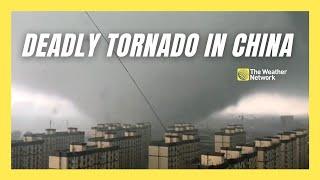 People Watch From Highrise as Tornado Tears Through Town