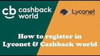 How to register in Lyconet & Cashback World