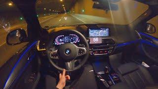 2021 BMW X3 XDRIVE30D 286 PS NIGHT POV TOP SPEED AUTOBAHN FRANKFURT (60 FPS) (GPS)