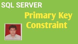 Primary Key Constraint In Sql Server