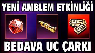  YENİ BONUS AMBLEM ETKİNLİĞİ | BONUS MATERYAL | BEDAVA UC ÇARKI | BEDAVA SİLAH DESENİ | PUBG MOBILE