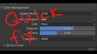 Blender color management not working in viewport