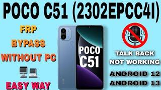 Poco C51 Frp Bypass 2023 | Poco C51 Frp Bypass Android 13 | Poco C51 Frp Bypass 2024