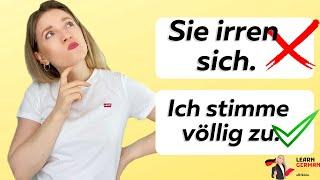 Meinung äußern, Diskutieren, Gefühle ausdrücken. Redemittel für jede Situation. | Learn German Fast