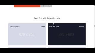 Four Boxes with Popup Slider - Slick Slider Responsive with Custom API Settings- HTML CSS JQ Slider