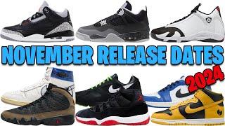 NOVEMBER 2024 AIR JORDAN + NIKE SNEAKER RELEASE DATES 