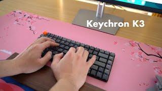 Keychron K3 Ultra-slim Wireless Mechanical Keyboard Unboxing & Typing Sound Test