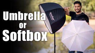 Umbrella vs. Softbox - Which is Better for Outdoor Portrait Photoshoot? #viral #photography #video