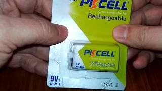 Аккумулятор PKcell 9V 250mah VS Palo 9V 300mah сравнение.