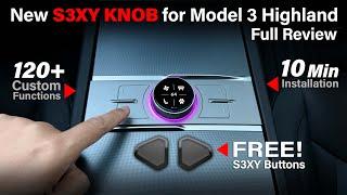 New S3XY Knob for 2024 Tesla Model 3 Highland Full Review / Free Bonus Items #s3xyknob