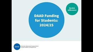DAAD Funding Opportunities to Study, Intern or Research 2024-25
