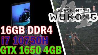 Kann mein Sohn sein Laptop mit I7 10750H und GTX 1650 BLACK MYTH WUKONG in FHD SPIELEN? BENCHMARK