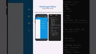  Hamburger Menu 2025!  | Modern HTML/CSS & JS Design in 60 Seconds