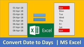 Convert Date To Days in Excel - Simple Trick
