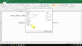 Shortcut key to Wrap & Justify Text in MS Excel All Versions
