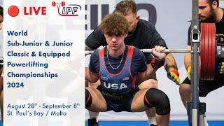 Men SJr 66kg & Jr 66kg B-group, classic - World SJr & Junior Powerlifting Championships 2024