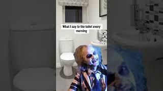 What I say to the #toilet every morning. #beetlejuice #toilethumor #MemeCut #Meme #funny  #trending