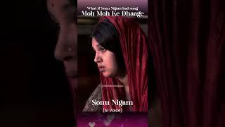 If Sonu Nigam had sung Moh Moh Ke Dhaage | AI Songs #aicover #AIvoice