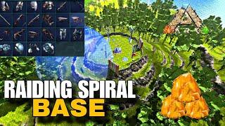 [ARK MOBILE] RAIDING SPIRAL BASE || DEFENDING ALLIENCE || AMBER ACCOUNT