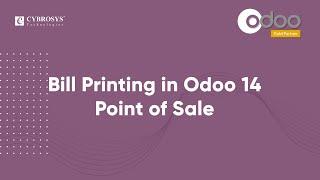 Bill Printing in Odoo 14 POS | Odoo 14 Functional Video